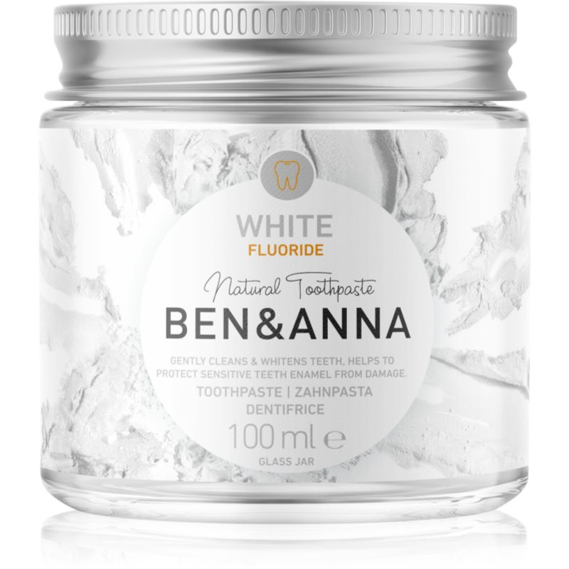 Ben & Anna Bělicí zubní pasta s fluoridem - s heřmánkem a šalvějí, 100 ml