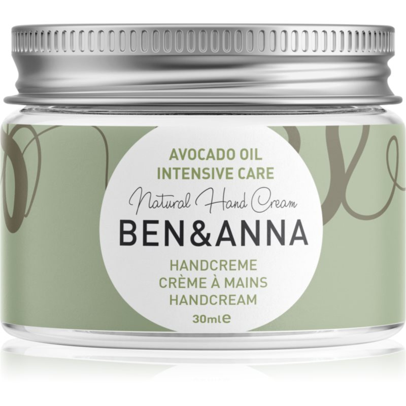 Ben & Anna Krém na ruce s avokádovým olejem - intenzivní regenerace, 30 g