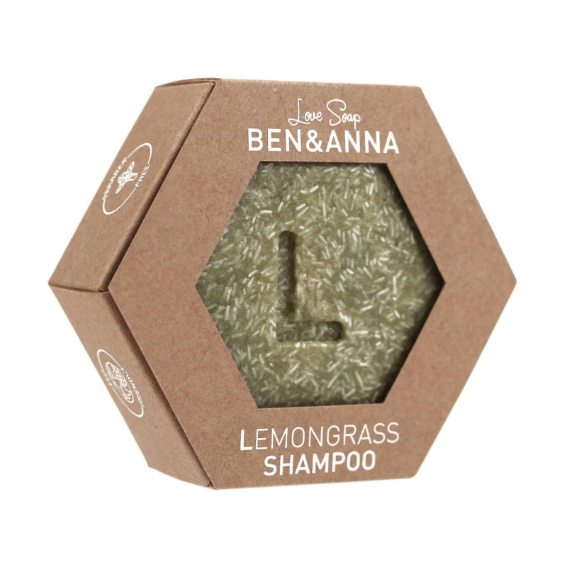 Ben & Anna Tuhý šampon pro suché a namáhané vlasy - citronová tráva, 60 g