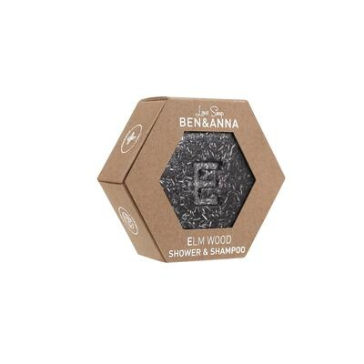 Ben & Anna Vyživující tuhý šampon na vlasy i tělo 2v1 - Jilmové dřevo, 60 g