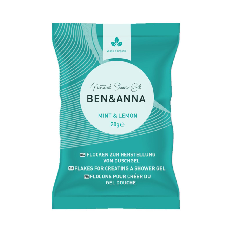 Ben & Anna Sprchový gel v prášku s vůní citrusů a máty peprné, 2x20 g