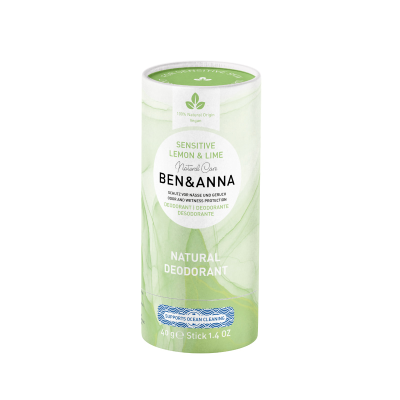 Ben & Anna Tuhý deodorant Sensitive - Citrón a limetka, 40 g