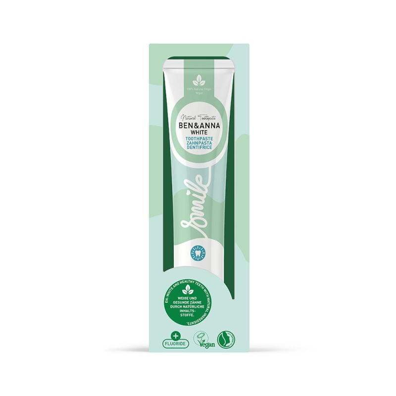 BEN&ANNA Toothpaste White přírodní zubní pasta s fluoridem 75 ml