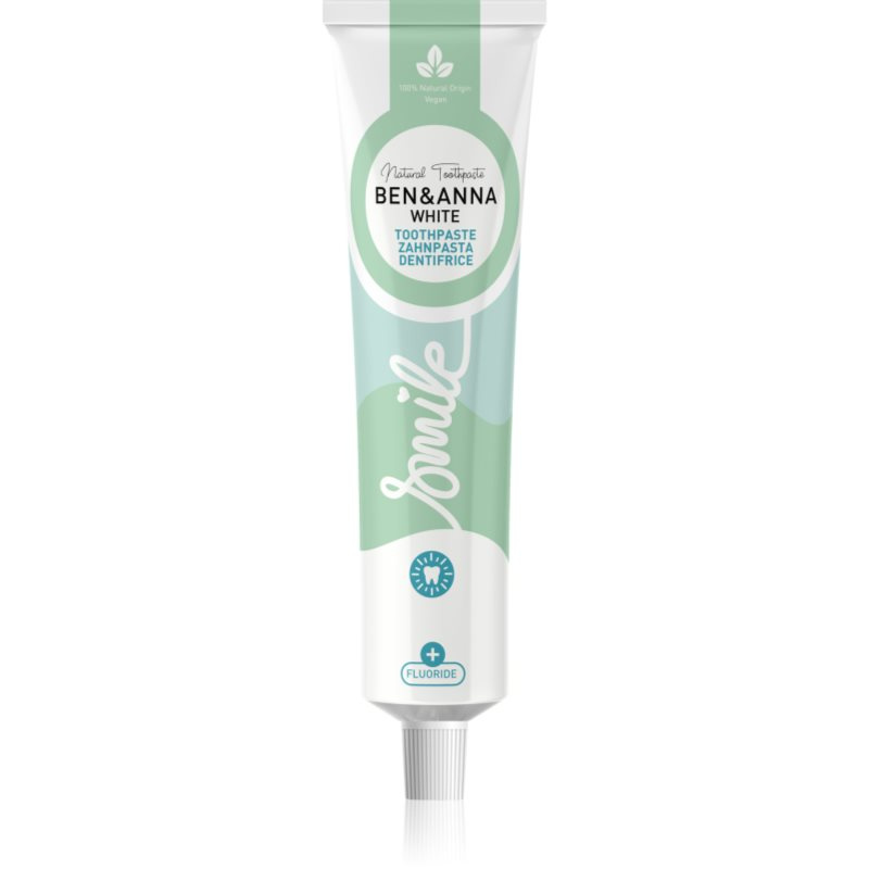BEN&ANNA Toothpaste White přírodní zubní pasta s fluoridem 75 ml