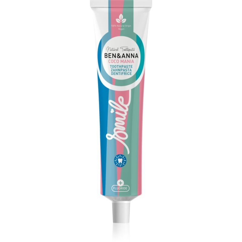 Ben & Anna Zubní pasta s fluoridem - s kokosovým olejem, 75 ml