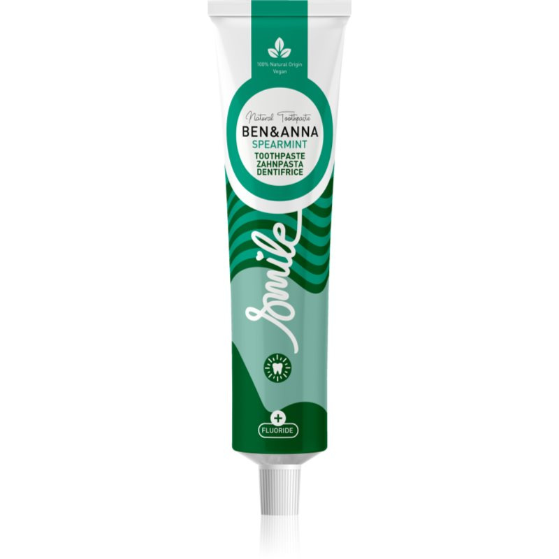 Ben & Anna Zubní pasta s fluoridem - Spearmint - se svěží mátou, 75 ml