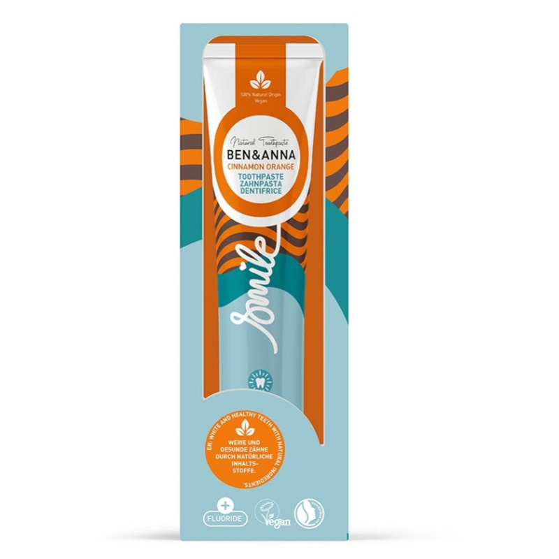 Ben & Anna Zubní pasta s fluoridem- s pomerančem a skořicí, 75 ml