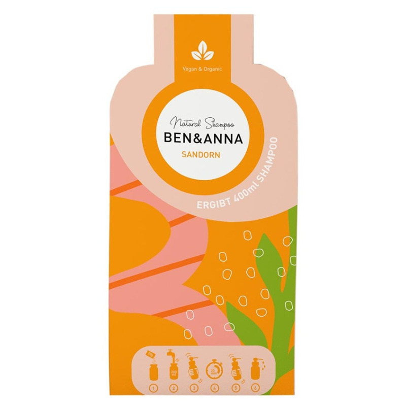 Ben & Anna Šampon v prášku Rakytník - regeneruje a zklidňuje, 2x20 g