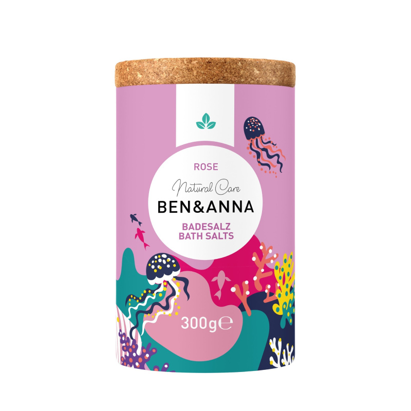 Ben & Anna Sůl do koupele Růže 300 g