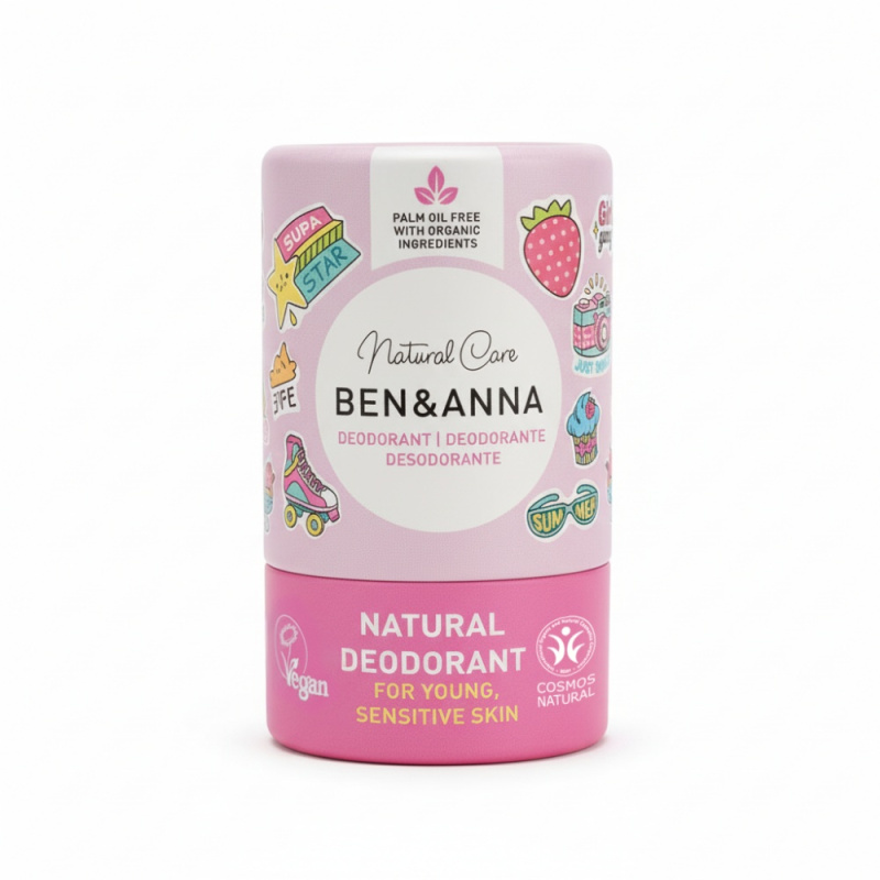 Ben & Anna Přírodní dětský deodorant - růžová