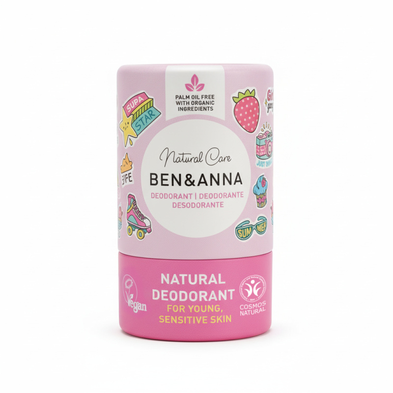 Ben & Anna Přírodní dětský deodorant - růžová