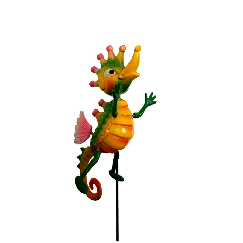 Dekorativní zahradní zápich Fun Spinner mořský koník, 52 cm, 1 ks