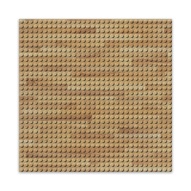 Designová podložka na stavění - dřevo 25,5 x 25,5 cm