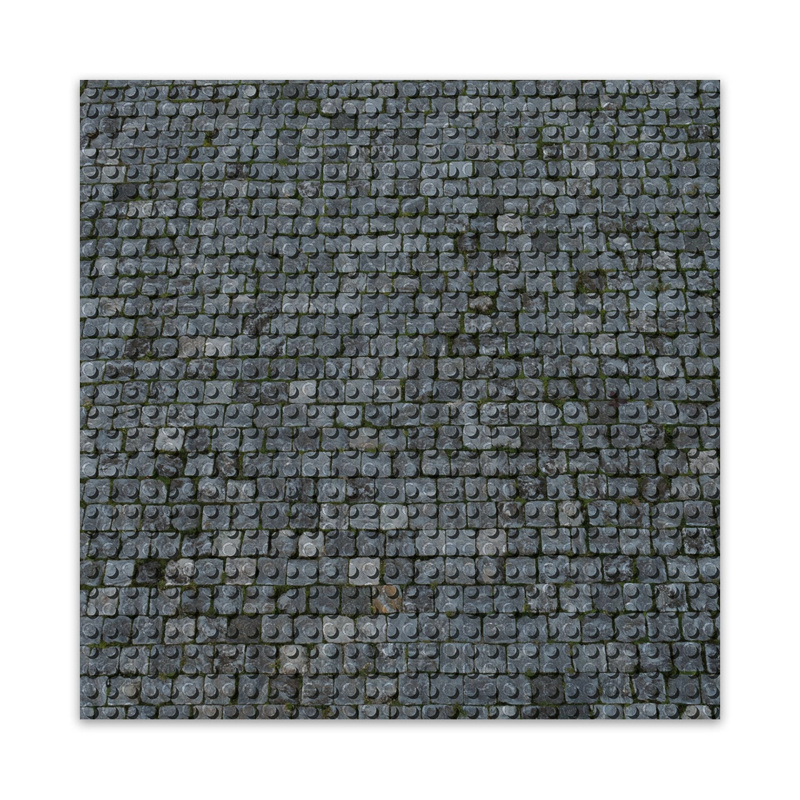 Designová podložka BRIXIES Plus - dlažební kostky 25,5 x 25,5 cm