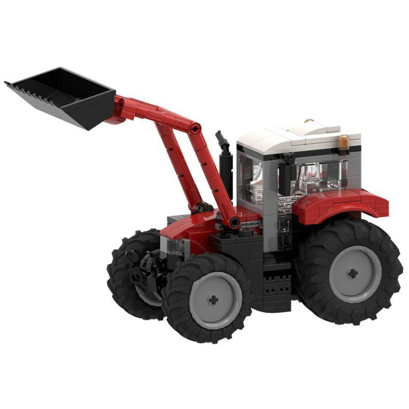 Brixies Plus traktor MASSEY FERGUSON 5S s čelním nakladačem stavebnice 269 dílků