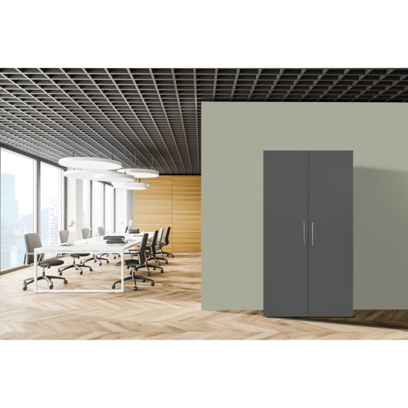 Respekta Skříňová kuchyně Peter šedá/bílá 193 x 104 x 67 cm-nrz.d/lednice/mikr.