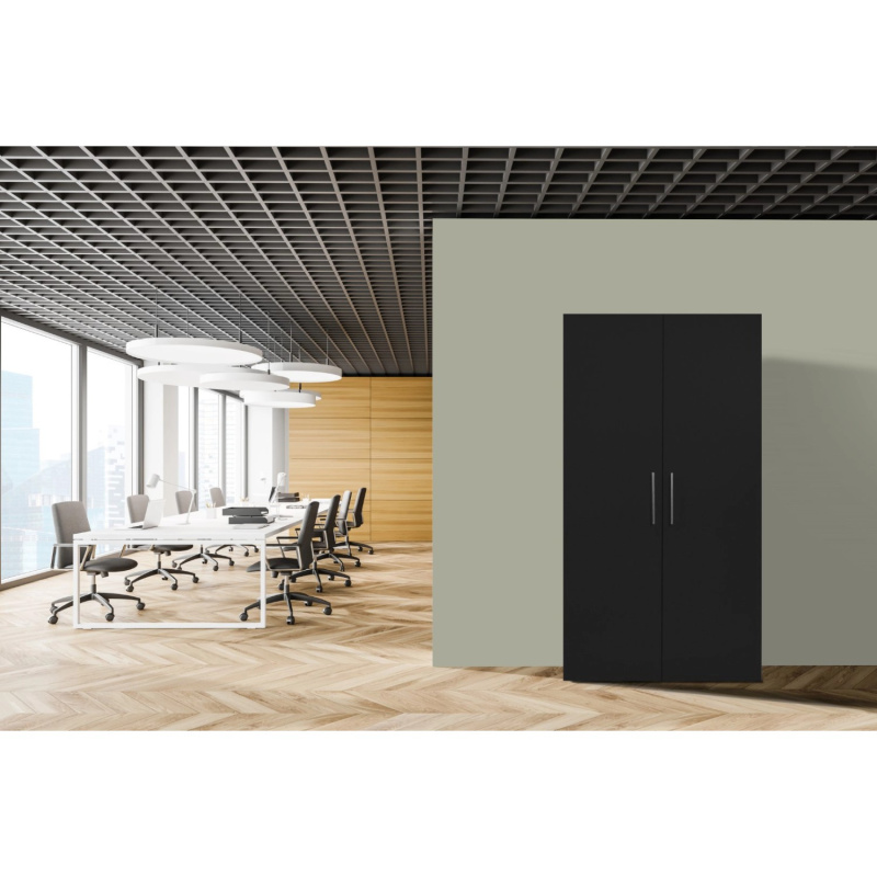 Respekta Skříňová kuchyně Peter černá/bílá 193 x 104 x 67 cm-nrz.deska/lednice