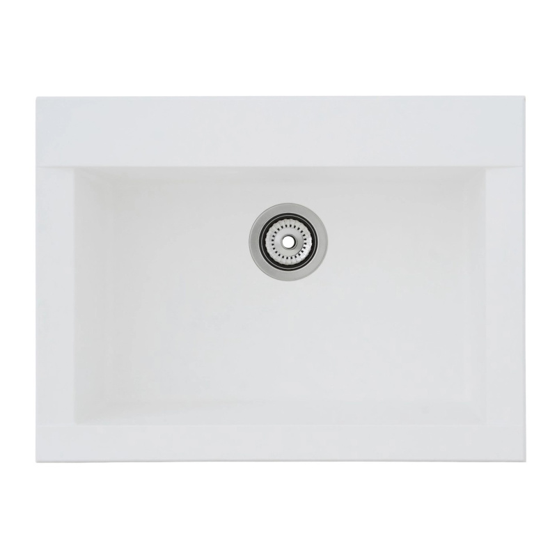 Respekta Kuchyňský dřez Mineralite Ohio bílý 66 x 50 cm