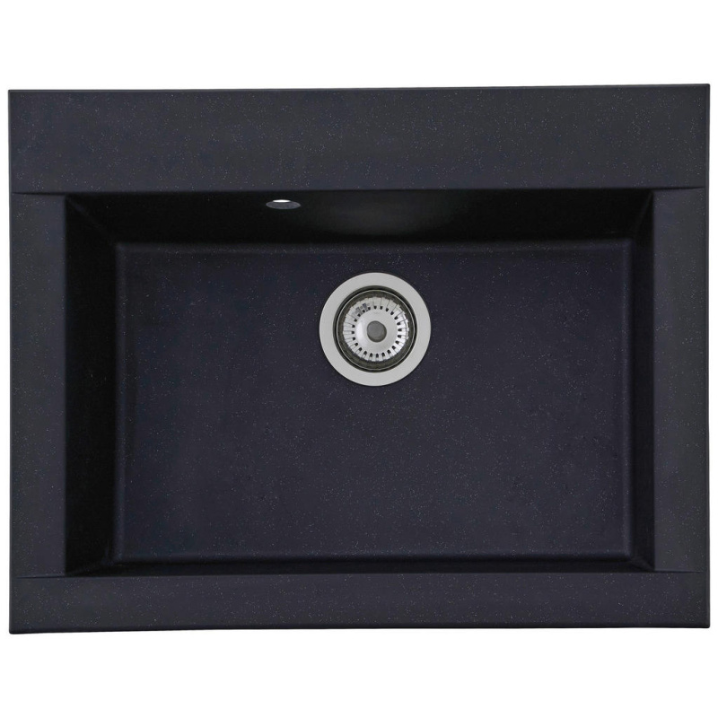 Respekta Kuchyňský dřez Mineralite Ohio černý 66 x 50 cm