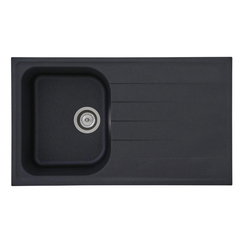 Respekta by Schock Granitový dřez Orlando pískově černý 86 x 50 cm