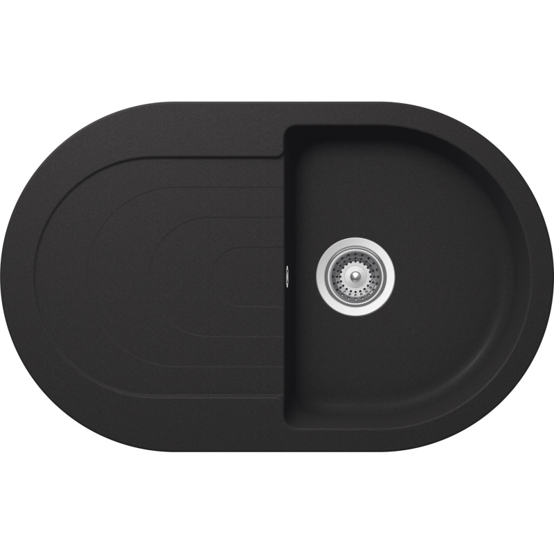 Respekta by Schock Granitový dřez Phoenix černý 79 x 50 cm
