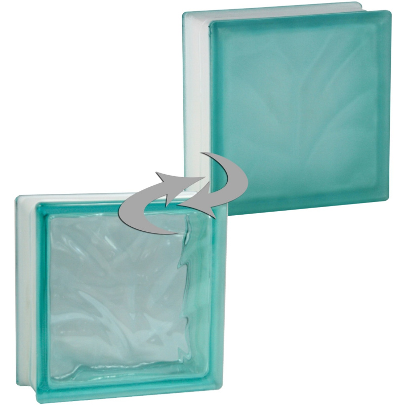 Fuchs Design Luxfera Cloud lesklá/mléčné sklo, tyrkysová, 19 x 19 x 8 cm