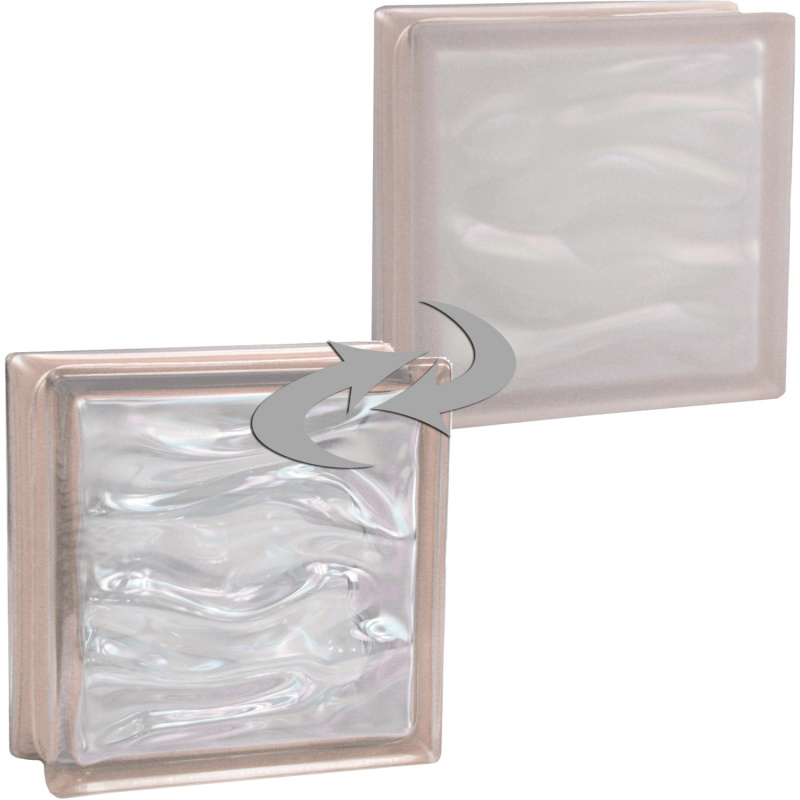 Fuchs Design Luxfera BM Aqua Reflex lesklá/mlč.sklo růžová 19 x 19 x 8 cm