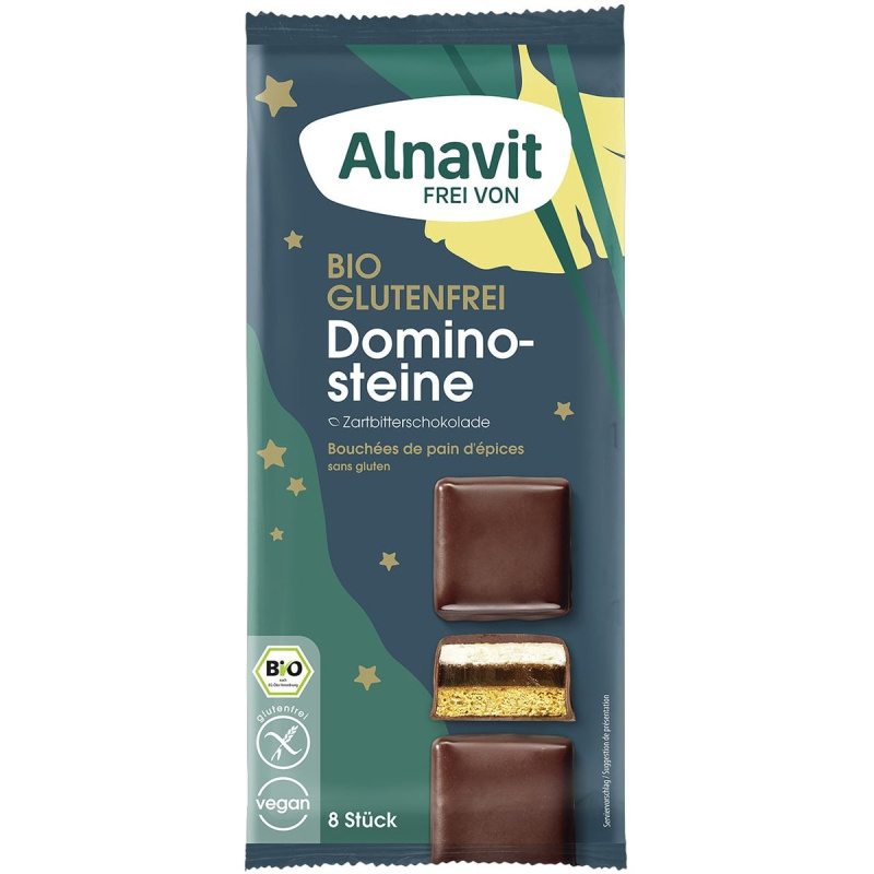 Alnavit BIO Bezlepkový perník s jablečnou náplní, marcipánem a hořkou čokoládou