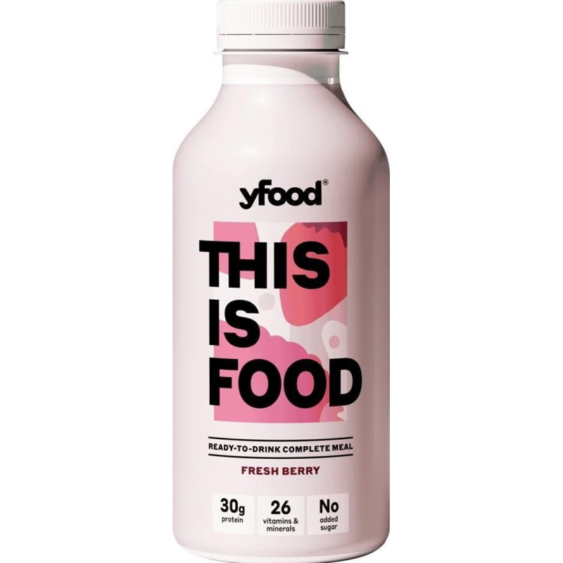 Yfood Drink Fresh Berry nápoj s příchutí malin a jahod