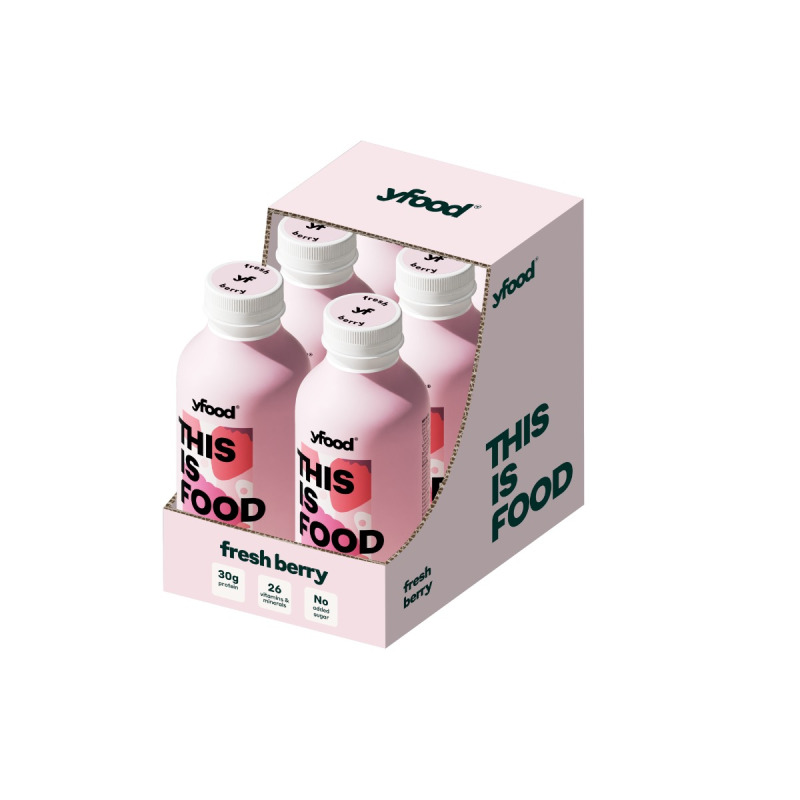 Yfood Nutričně vyvážené jídlo ve formě nápoje 6x500 ml malina a jahoda