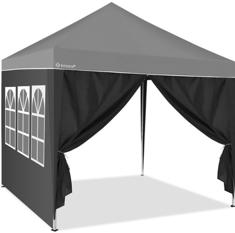 Boční stěny pro altán Kesser / 3 x 3 m / 100% PE / černá/antracitová Varianta: ivi1