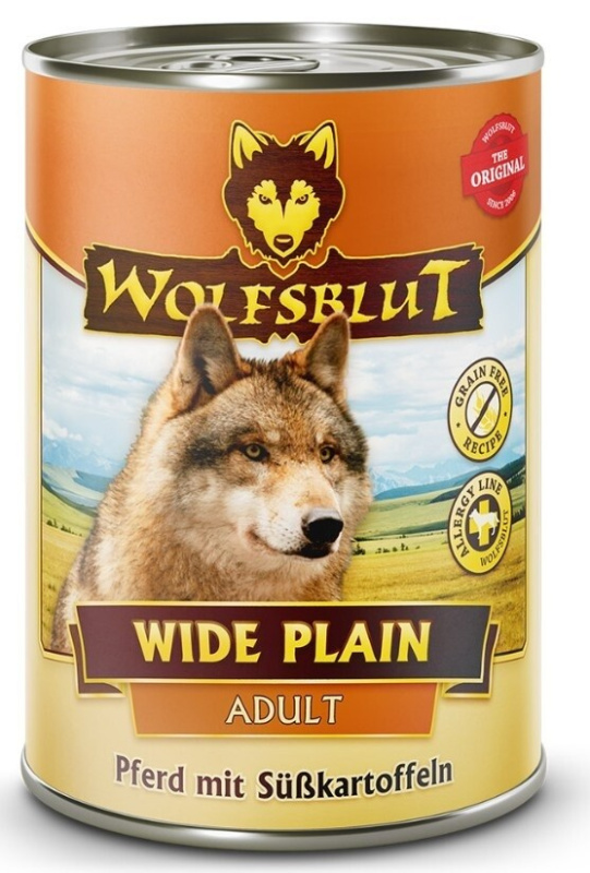 Wolfsblut konz. Wide Plain Adult 395g - kůň s batáty