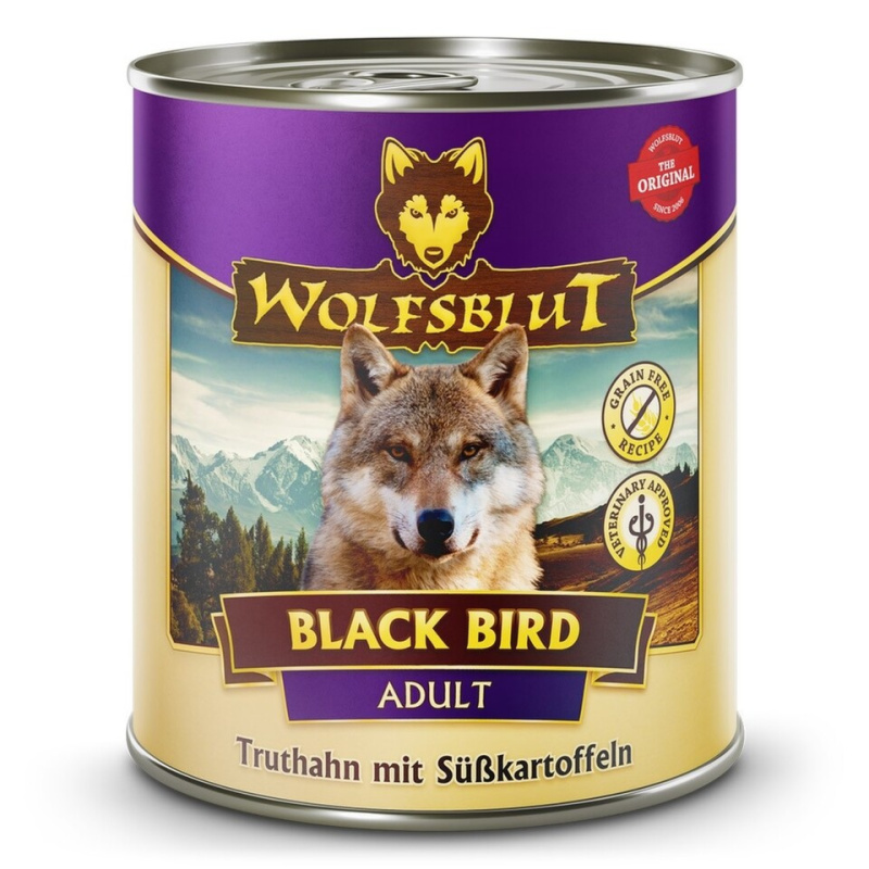 Wolfsblut konz. Black Bird Adult 800g - krůtí s batáty