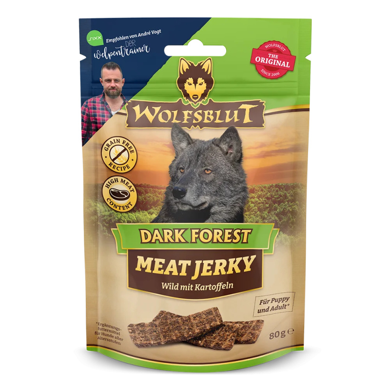Wolfsblut Jerky Dark Forest 80g - zvěřina s bramborem