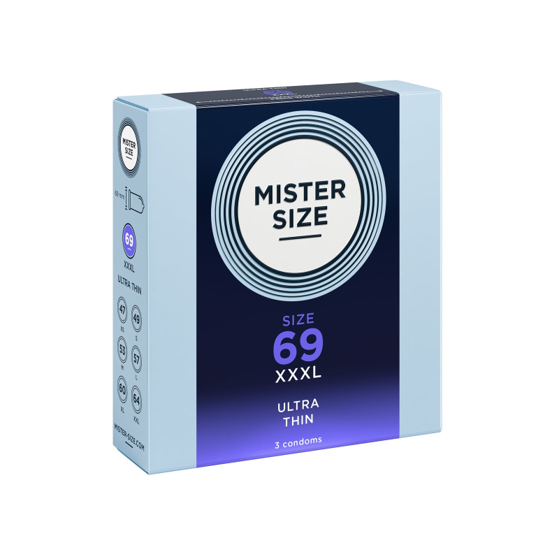 Mister Size velké kondomy nominální velikosti 69 | 3 ks