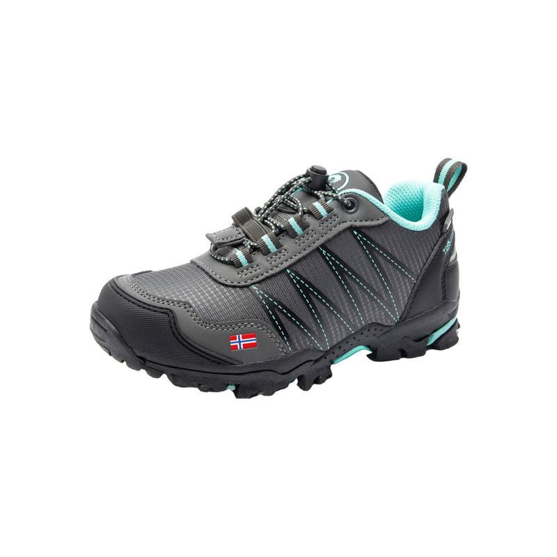 Trollkids Kids Trolltunga Hiker Low anthracite/mint nepromokavé turistické boty pro chlapce/dívky (155-609) 28