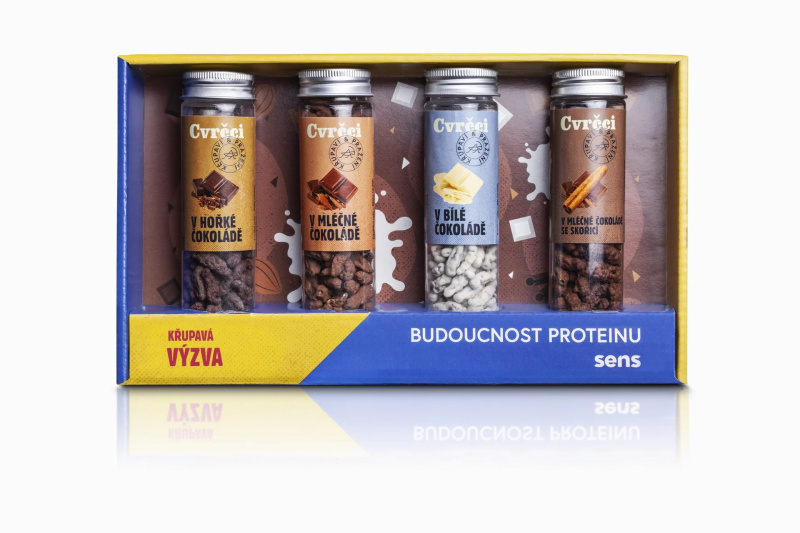 SENS Cvrčci v čokoládě - Dárkový set 4 chutí