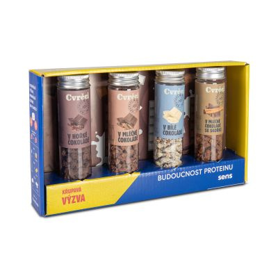 SENS Cvrčci v čokoládě - Dárkový set 4 chutí