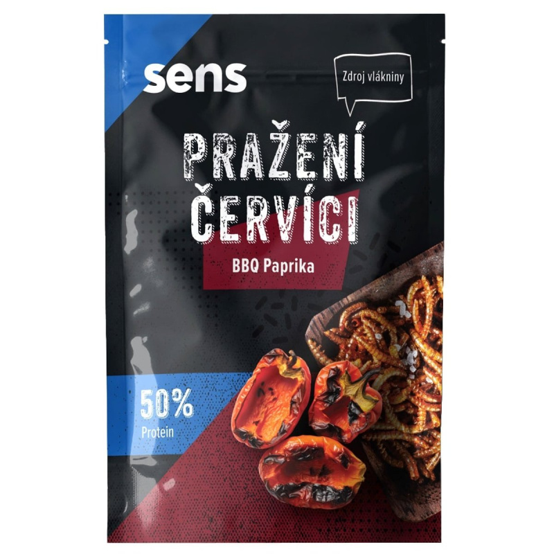 SENS Pražení křupaví červíci BBQ paprika