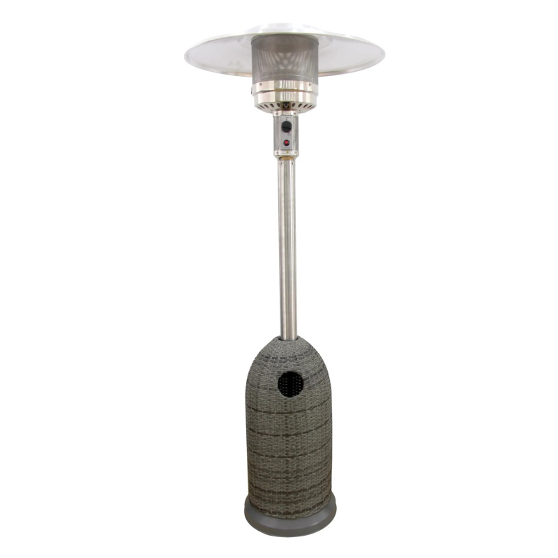 Activa Terasový zářič Brolly Rattan šedý 80 x 80 x 208 cm