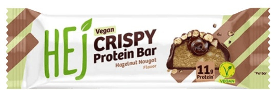HEJ Natural Vegan Crispy Protein Bar 45 g - Hazelnut Nougat