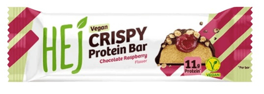HEJ Natural Vegan Crispy Protein Bar 45 g - Chocolate Raspberry