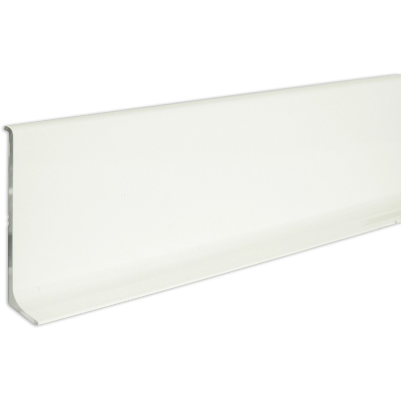 Fuchs Design Hliníkový sokl práškově lakovaný bílý, 8 x 250 cm