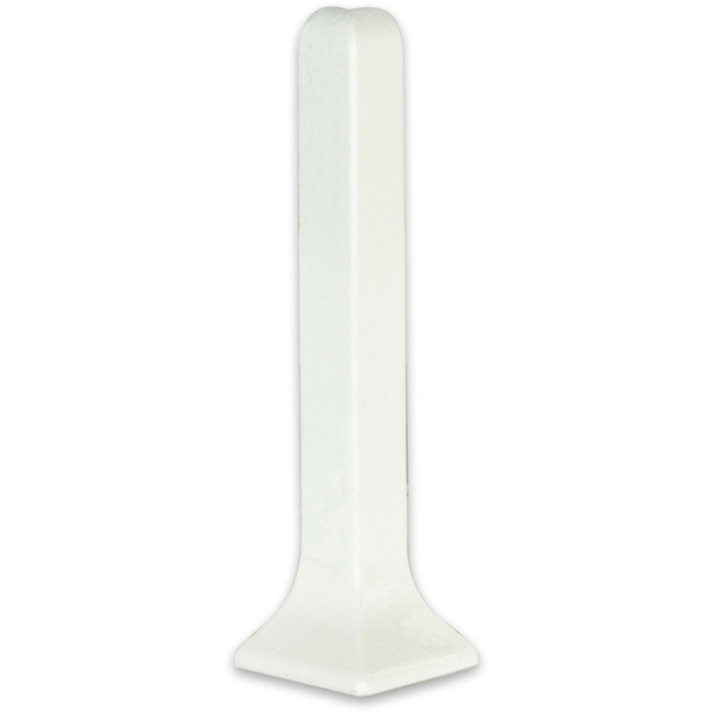 Fuchs Design Hliníkový sokl - vnější roh, práškově lakovaný bílý, 8 cm