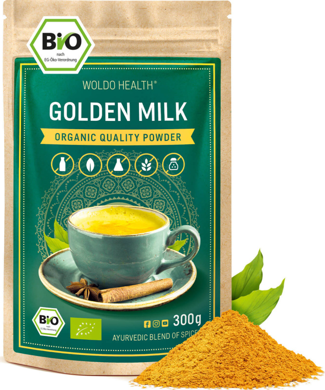 WoldoHealth® Zlaté mléko kurkuma, 300g