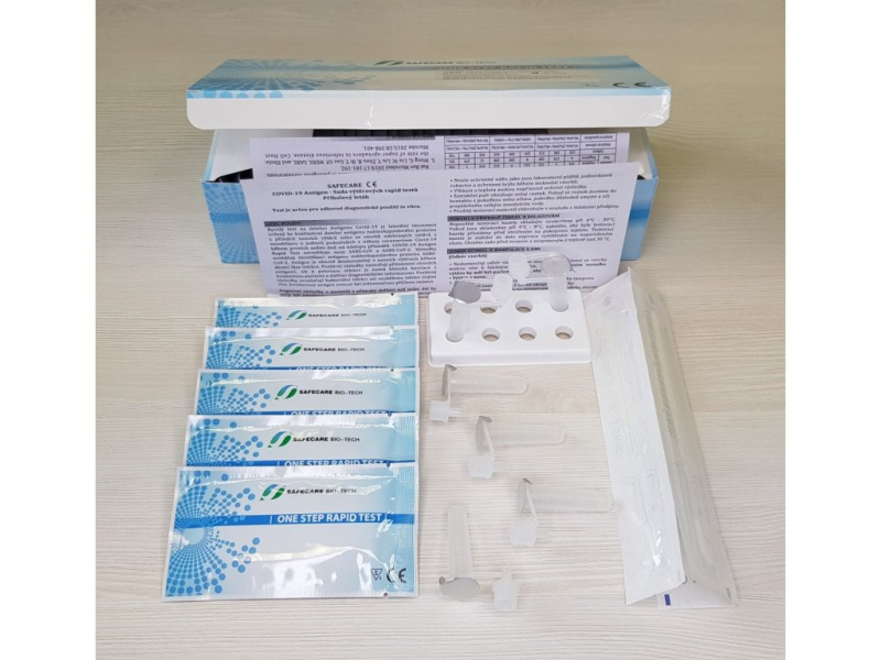 Safecare 25x  Antigenní rychlotest na COVID-19 z přední části nosu/z nosohltanu - 36,72 Kč/ks