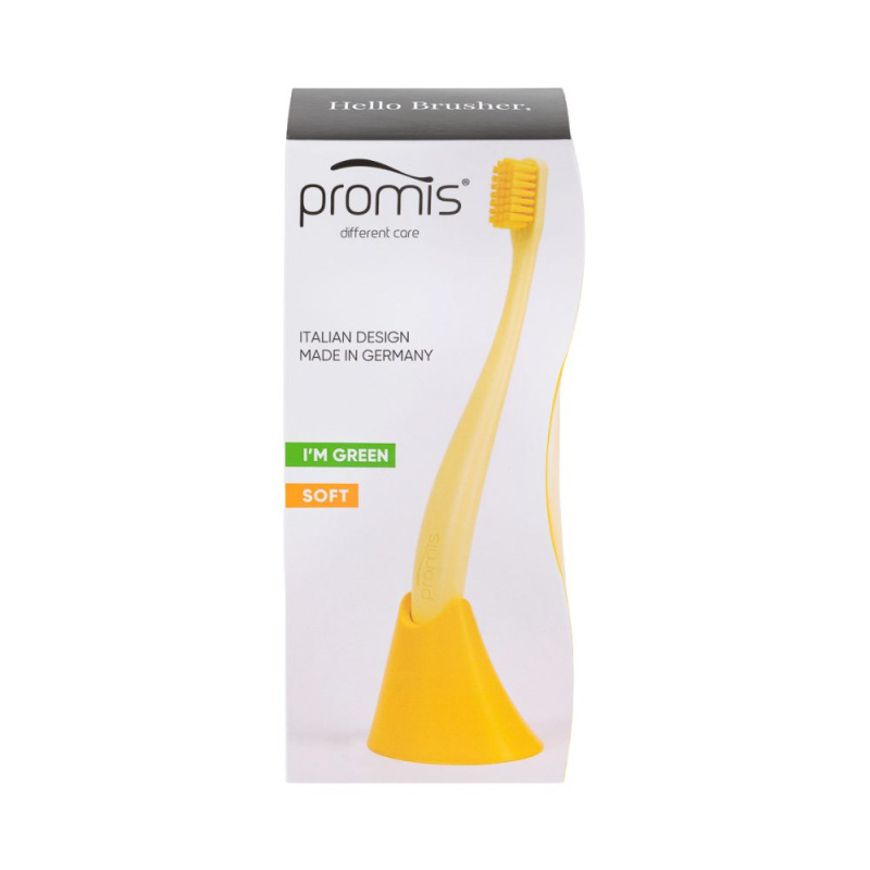 Promis Set kartáčku se stojanem žlutý