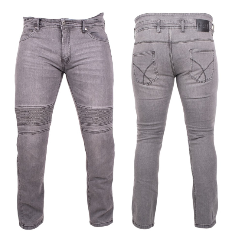 Pánské moto jeansy BOS Micas Gray 40