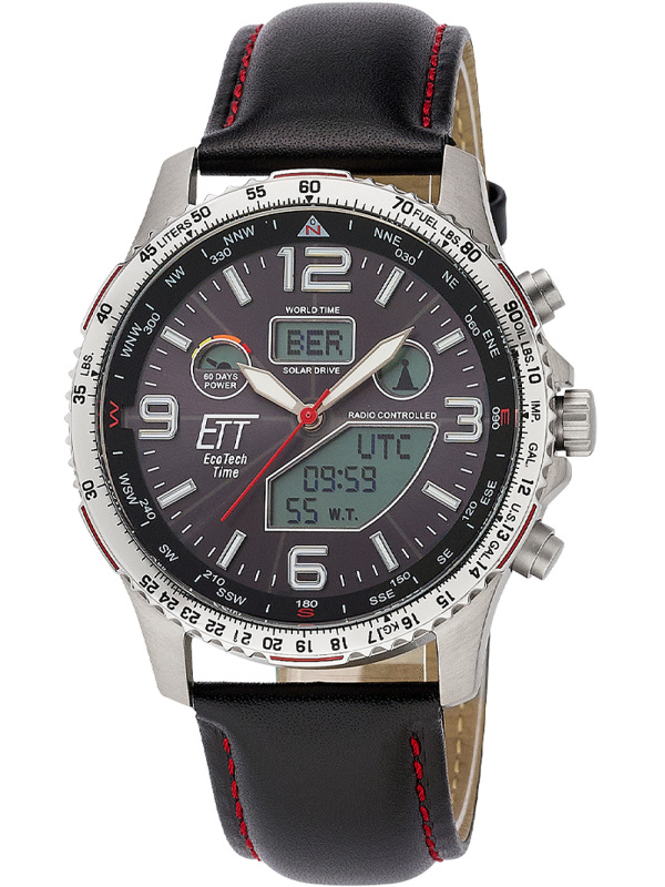 ETT Eco Tech Time EGT-11573-21L Professional World Time Radio-Controlled 43mm