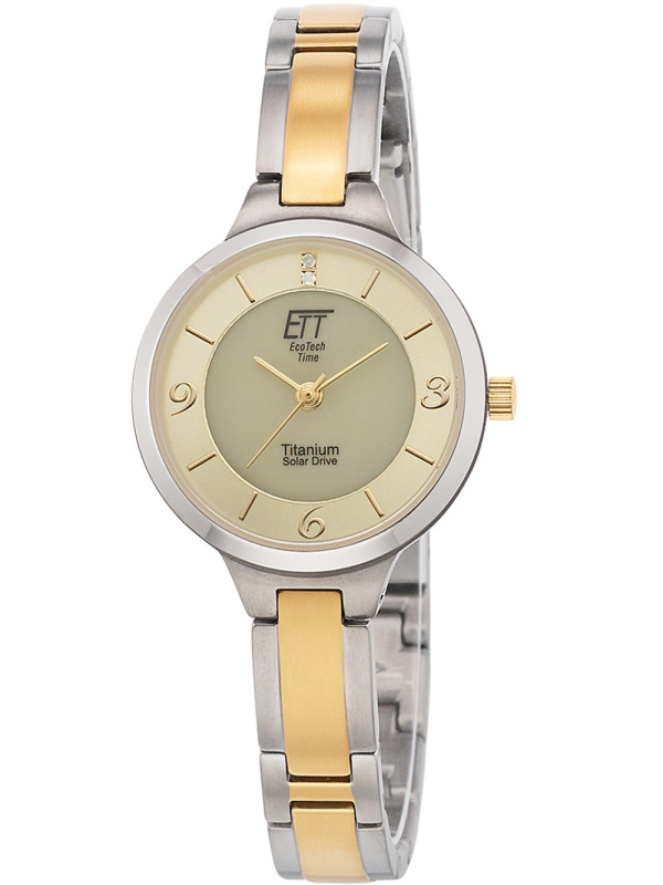 ETT Eco Tech Time ELS-12148-61M Diamond Lady Solar Drive Titan 28mm 5ATM